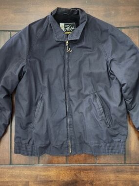VTG  HAPP Work Jacket Size  S with fleece lining Navy Blue excellent Condition